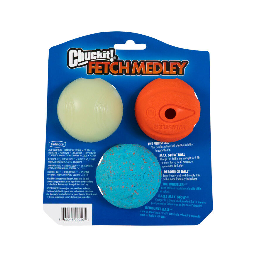 Chuckit! Fetch Medley Conjunto de Bolas para c&atilde;es &ndash; Pack 3, , large Imagem n&uacute;mero 3